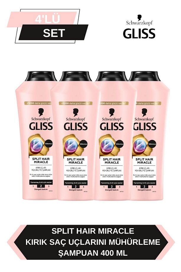 Split Hair Miracle Şampuan 400 Ml x 4 Adet - 1