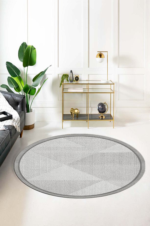 Dijital Kaymaz Yıkanabilir Modern Antre Ve Salon Halısı Yolluk - 3