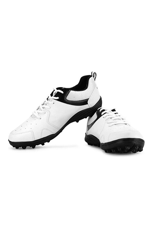 Blast Cricker Shoes | White/Black | For Boys and Men | Polyvinyl Chloride | 41 EU