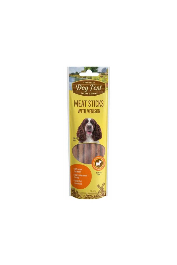 Meat Sticks With Venison For Adult Dogs, 45g Pack Of 6
