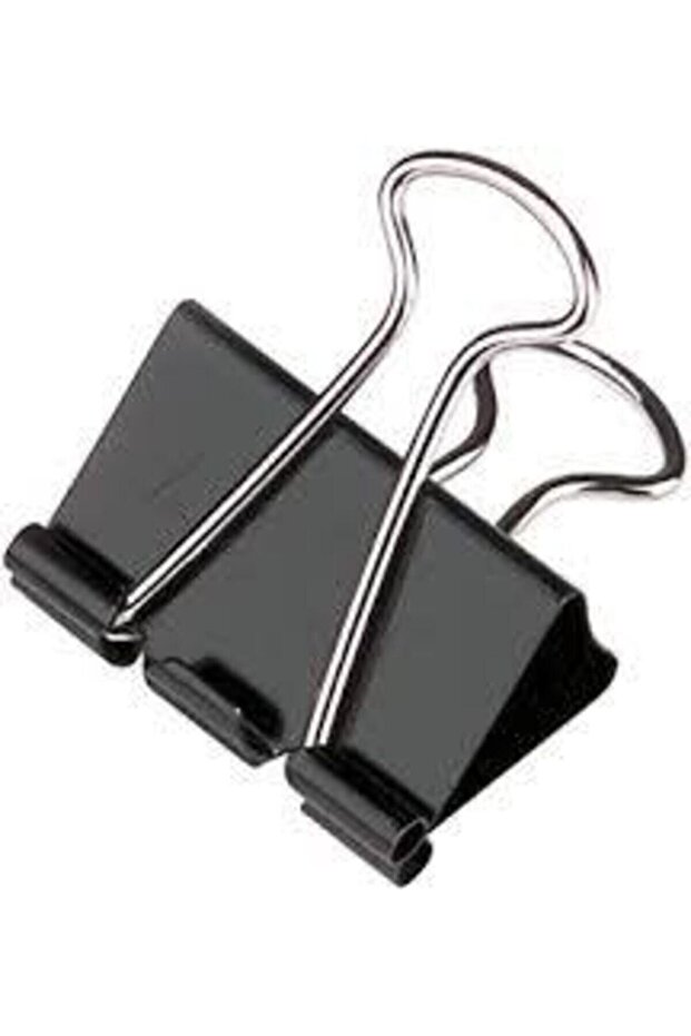 Binder Clips 51 Mm Latch Clip Black Color Metal 12 Pieces Box