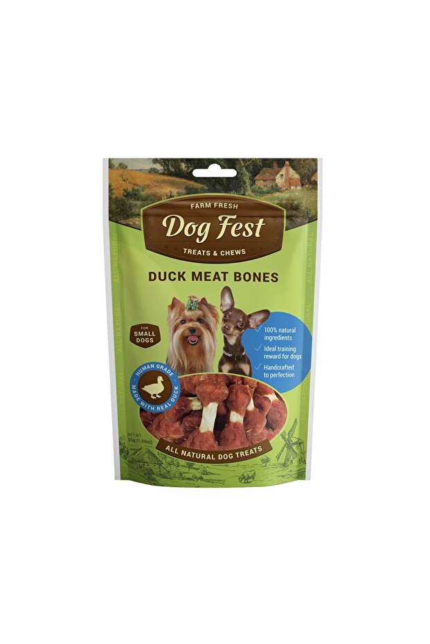 Bone Treats with Duck for Small Dogs, 55g