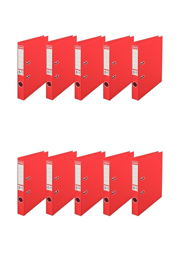 Folder îngust din plastic (9945) Roșu Pachet 10 - 1