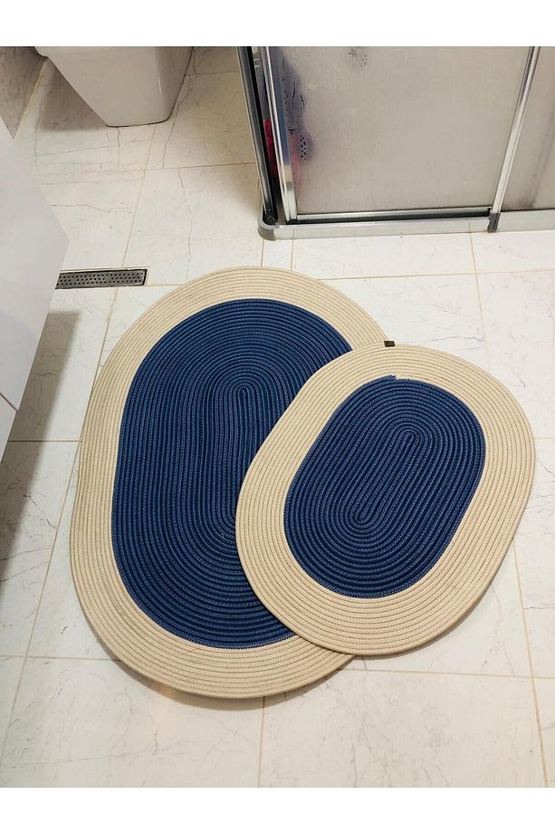 Jüt,Hasır,2 Li,Banyo Paspas Takımı,Bohem Tarzı Banyo Takımı,İskandinav Paspas/Sepet - 1