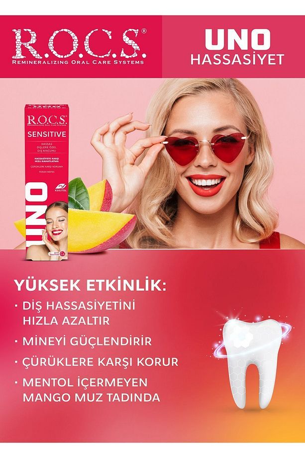 Rocs Uno Sensıtıve Hassas Dişlere Özel Diş Macunu 74g - 3