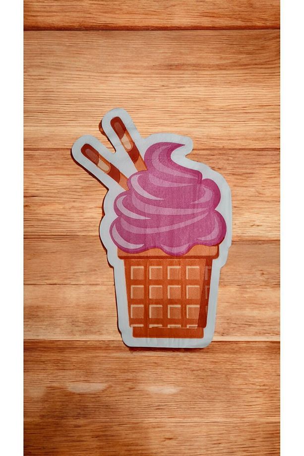 Dondurma İce Cream Desenli Renkli Baskılı Kağıt Peçete 16x8 cm 10 Adet - 1