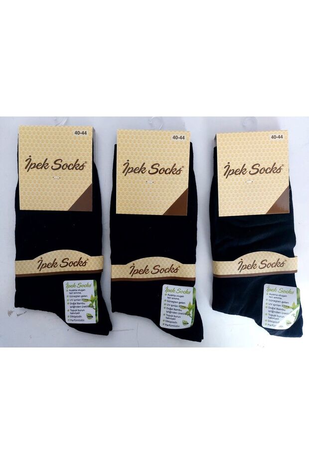 Men's Summer Bamboo Socks Silk 3 Pcs-Heel and Toe Reinforced-Toe Seamless-Elastic