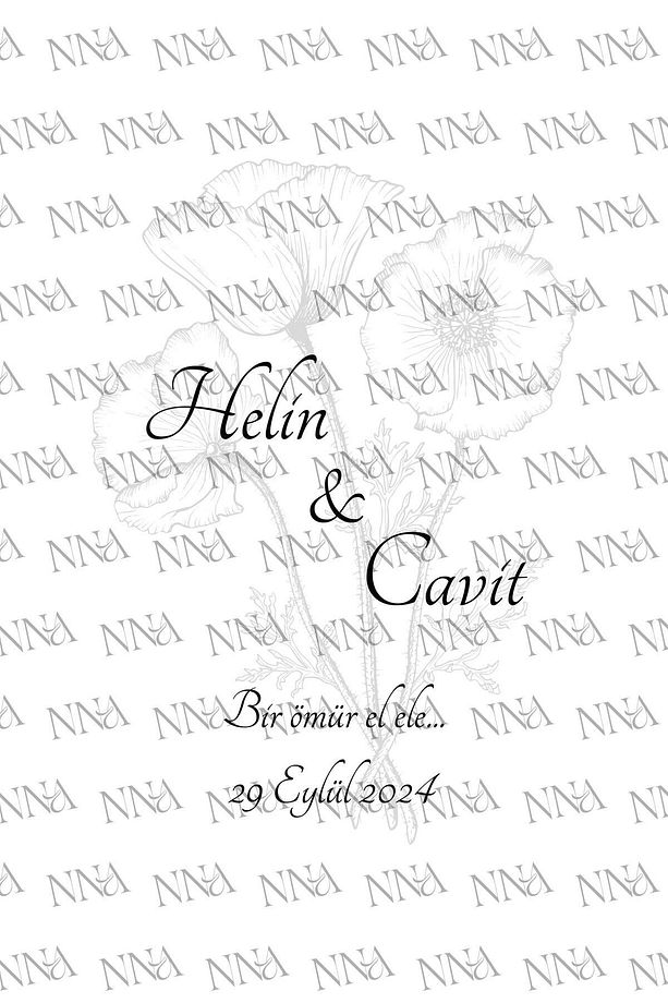 50 Adet Kişiye Özel Isim Baskılı Aırlaıd Kumaş Dokulu Cepli Söz-nişan Peçete(A108-50) - 4
