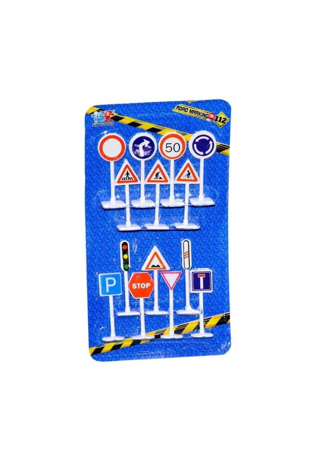 Toy Traffic Signs 14 Pieces