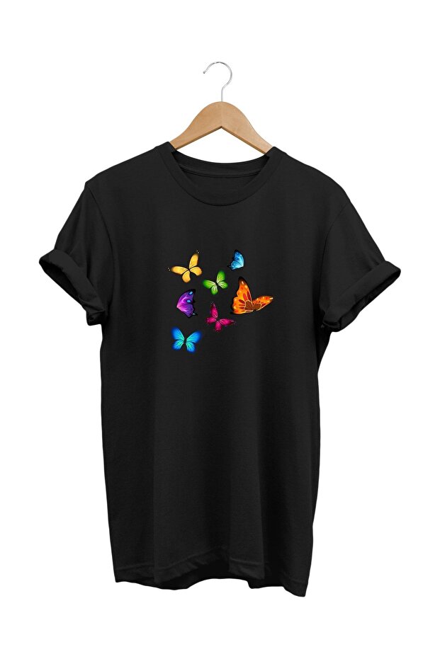 Colorful Butterfly - Colorful Butterfly Printed T-shirt