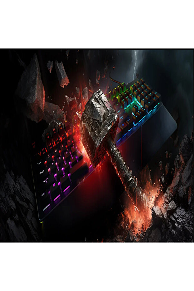 2'li Set GK60 Oyuncu Klavyesi VE X15 Mouse Fare Bilek Destekli Klavye RGB klavye mouse Fare seti pc - 8