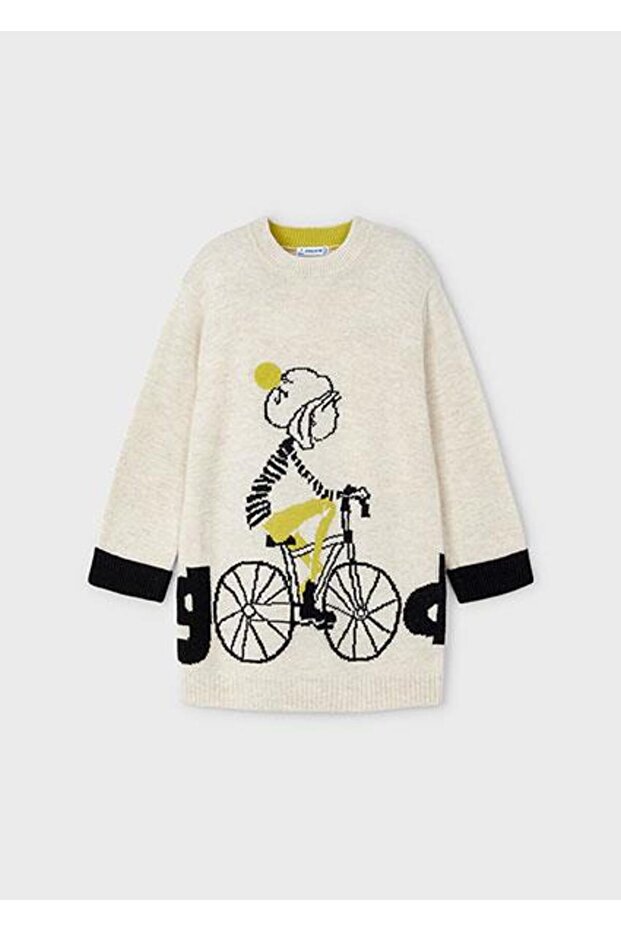 Kız Çocuk Bej Örme Elbise 04926 059 - 2