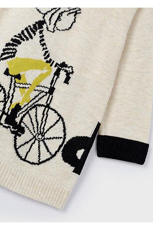 Kız Çocuk Bej Örme Elbise 04926 059 - 3