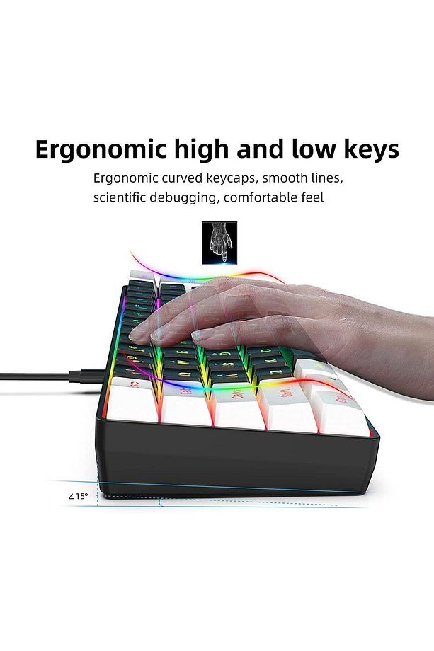 K620 Rgb 61 Tuş Kırmızı Switch Type-c Kablolu Mekanik Klavye-hot Swap - 6