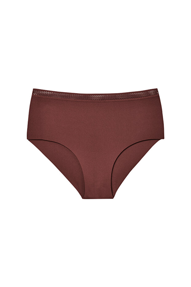 Laser Cut Waist Mesh Elastic High Waist Intelok Women's Panties