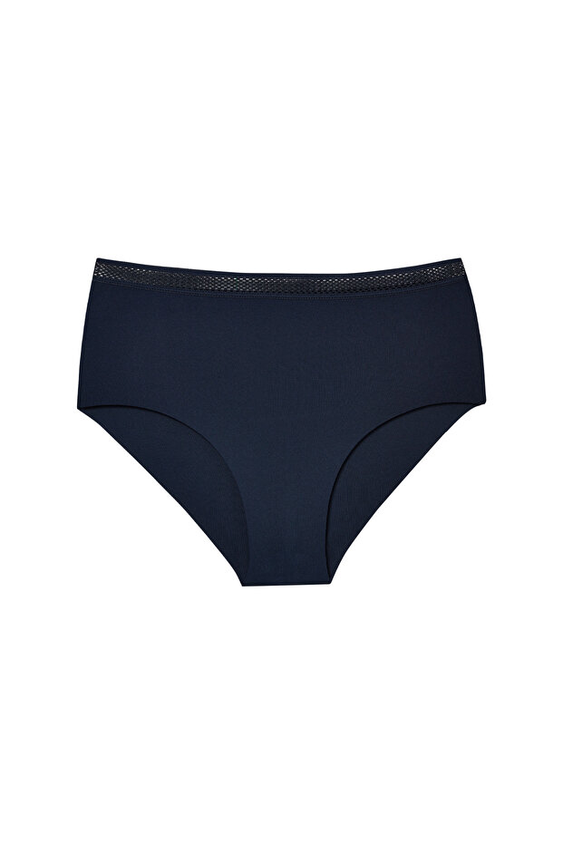 Laser Cut Waist Mesh Elastic High Waist Intelok Women's Panties