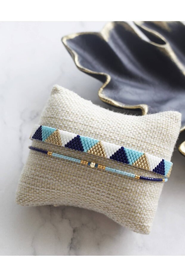 Miyuki String Bracelet Set (blue)