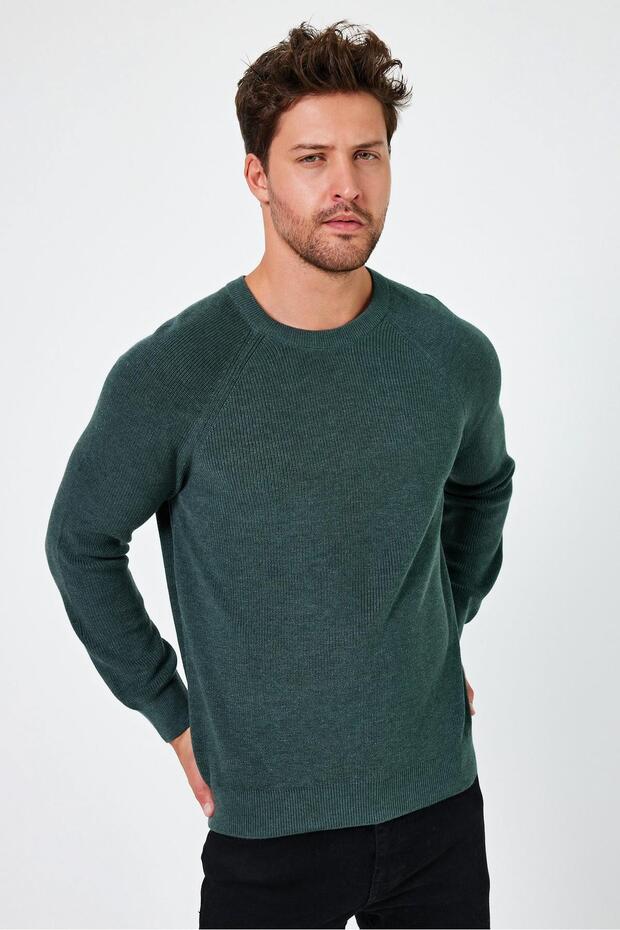 سترة ذات قصة عادية برقبة دائرية - E24-EZE-03 - 5