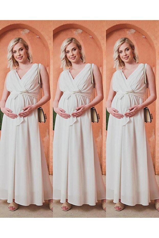 HAMİLE ŞİFON ELBİSE - 6