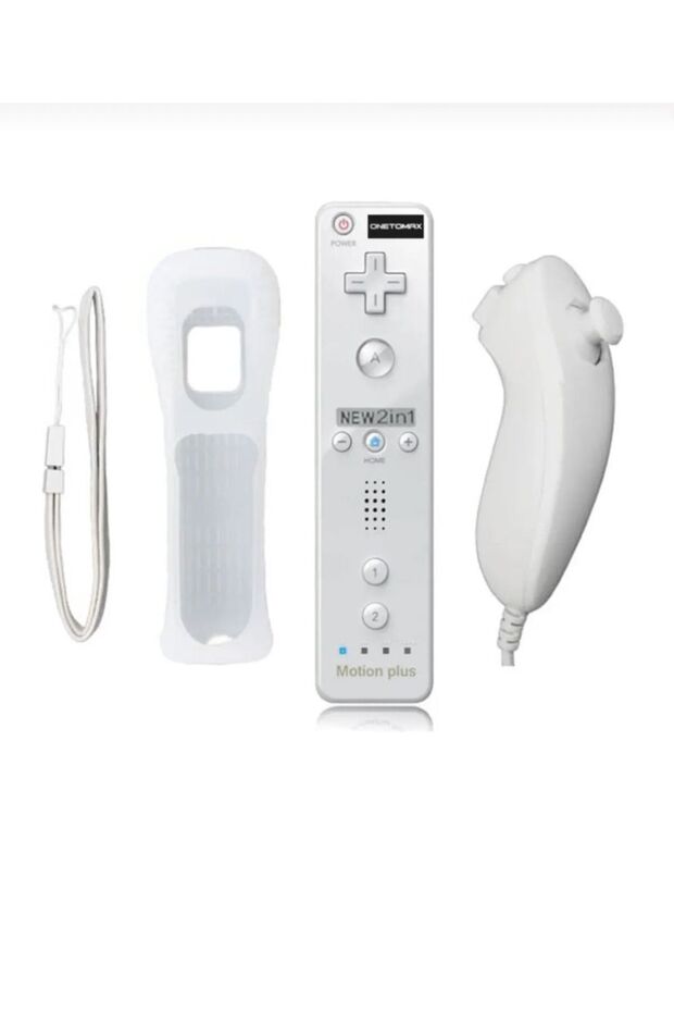 Wii 2 In 1 Remote + Nunchuk Controller Motion Plus Beyaz - 1