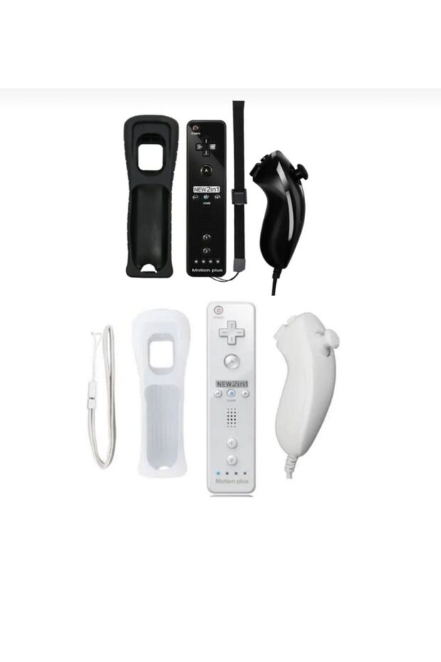 Wii 2 In 1 Remote + Nunchuk Controller Motion Plus Beyaz - 2