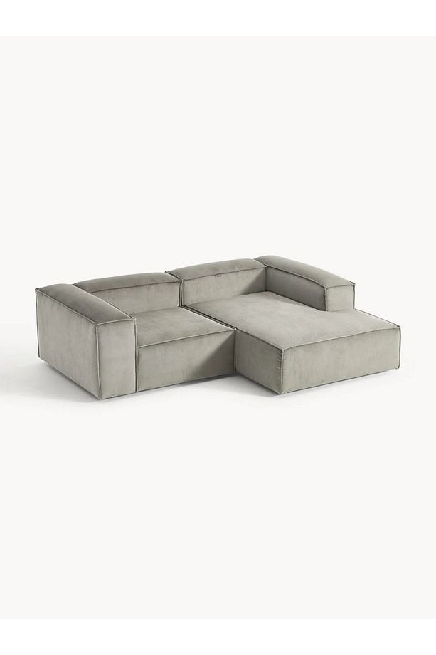 2 Modül Mini Köşe Kanepe Fitilli Köşe Takımı Sağ Köşe, Gri - 3