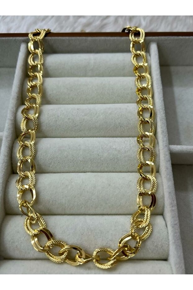 Samanyolu gold çelik kolye - 1