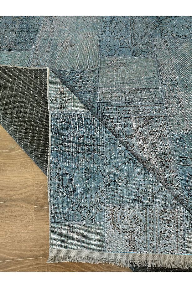 Mars 2091 Patchwork Desenli Yıkanabilir Kaymaz Salon Halısı, Koridor Ve Mutfak Halısı - 6