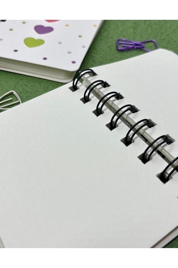 Sevimli Kalpler A7 Spiralli Mini Defter / Scrapbook /defter Süsleme Notebook/bullet Journal - 6