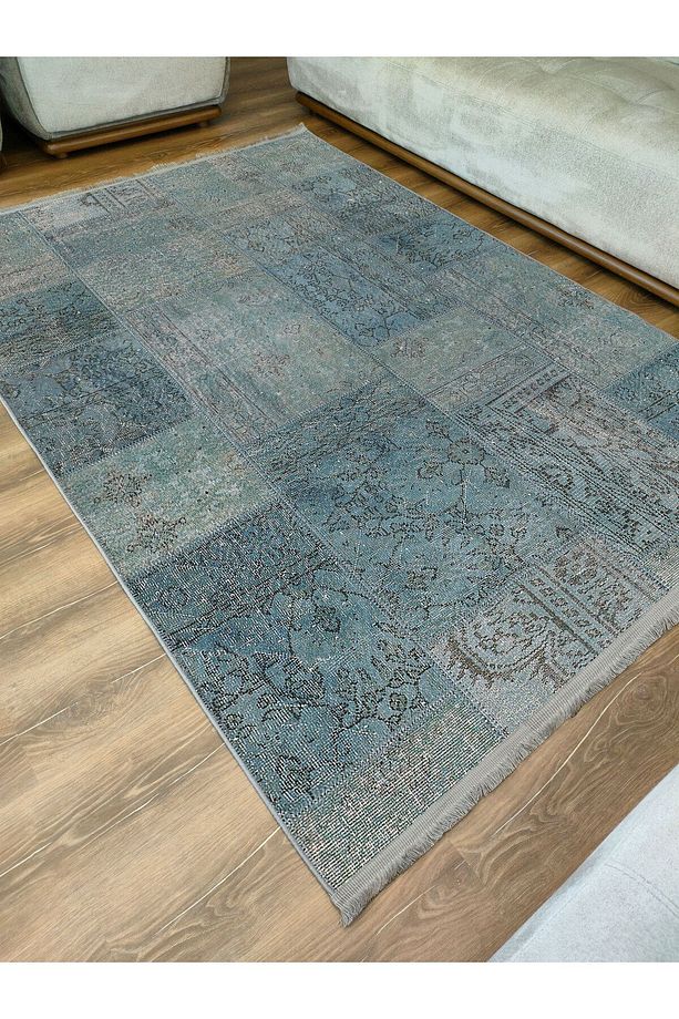 Mars 2091 Patchwork Desenli Yıkanabilir Kaymaz Salon Halısı, Koridor Ve Mutfak Halısı - 3