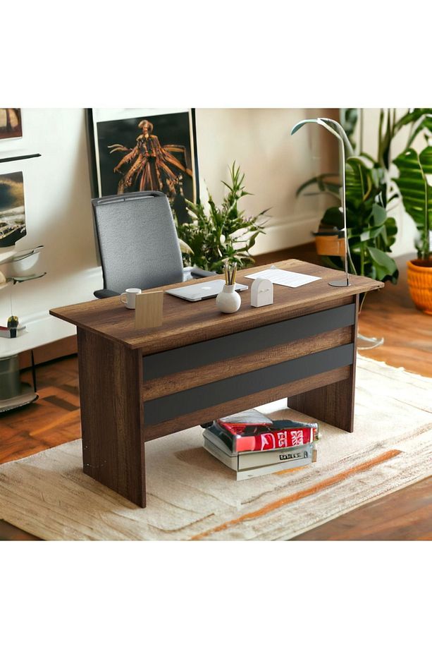 Verona A Ofis Çalışma Masası Barok- Gri - 3