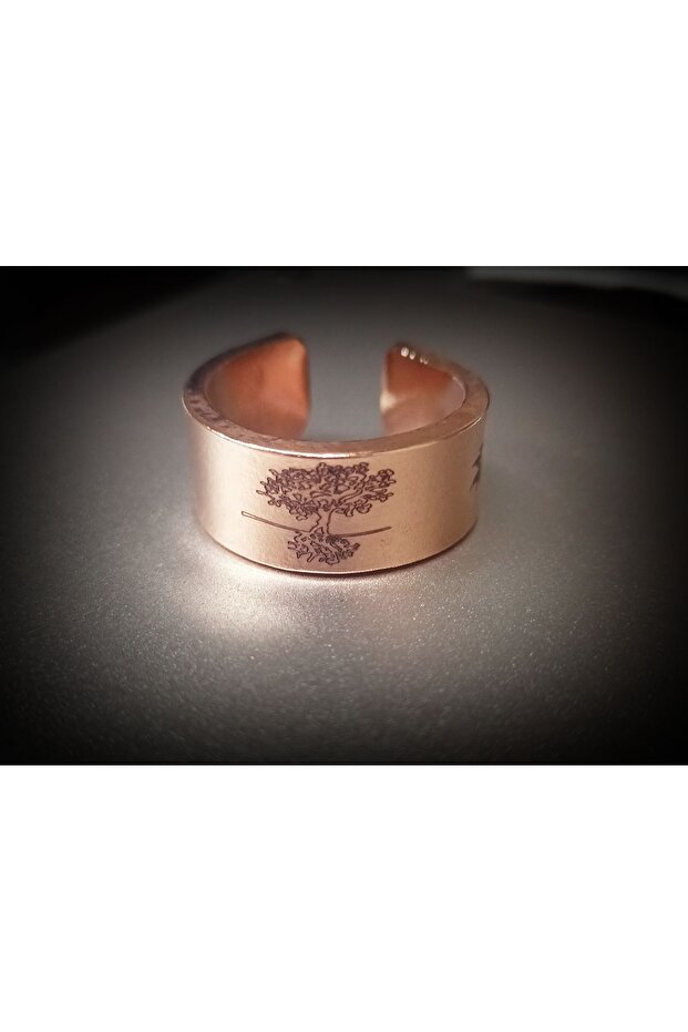 Da. cooper design copper ring - tree of life & lotus symbol design copper ring