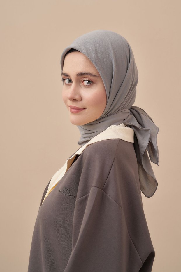 Gray Cotton Jazz Scarf