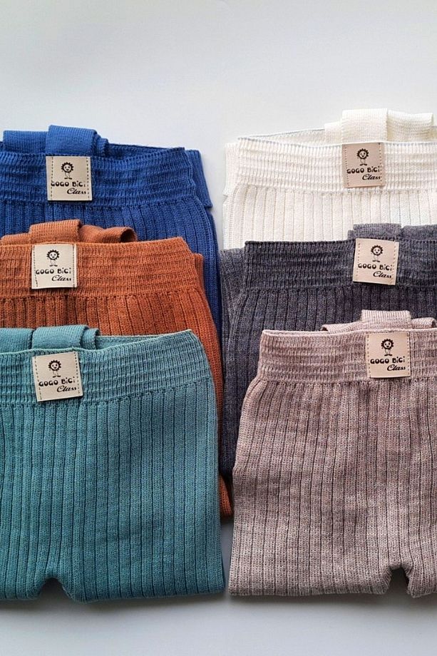 Unisex Bebek 4 Mevsim Ayarlanabilir Çapraz Askılı Esnek Triko Tayt 3-24 Ay-ekru - 7