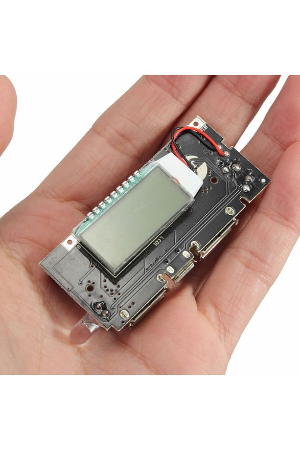 Powerbank Devresi Lcd Ekranlı 5V 1A Dual Usb Çıkış  Micro Usb Giriş Lityum Lion 18650 Pil Şarj Mobil - 2