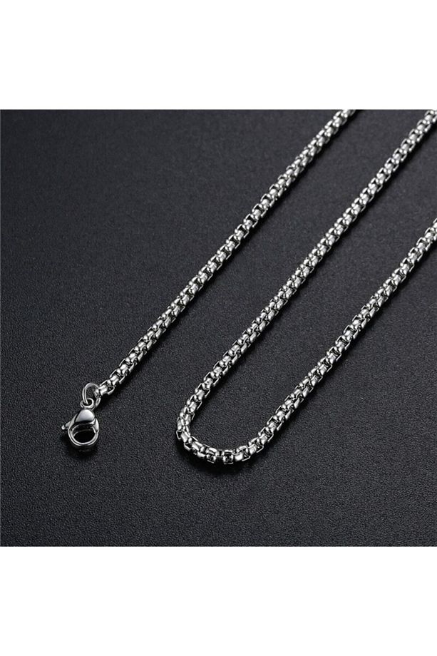 Kare Model Box Chain 316l Çelik Erkek Zincir Kolye - 1