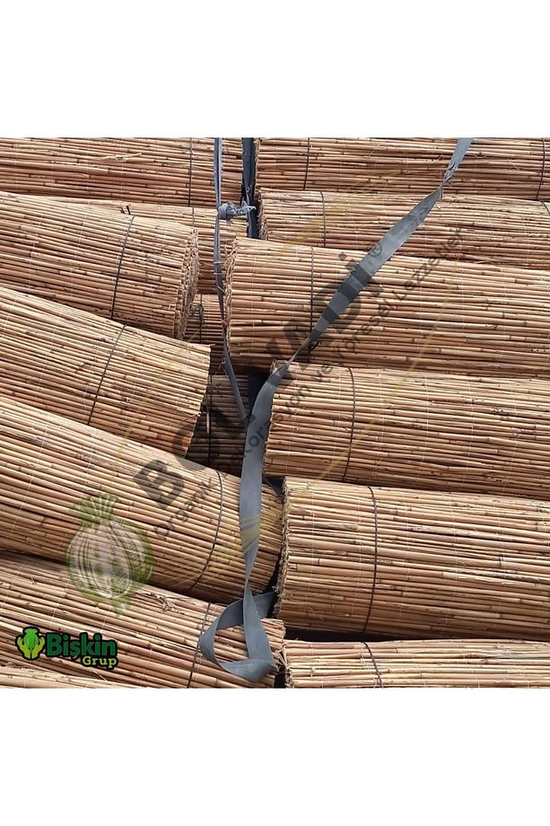 90cm X 5 Metre Bişkin Bambu Kamış çit , Reedfence Bahçe ve Balkon Çiti, Hasir - 3