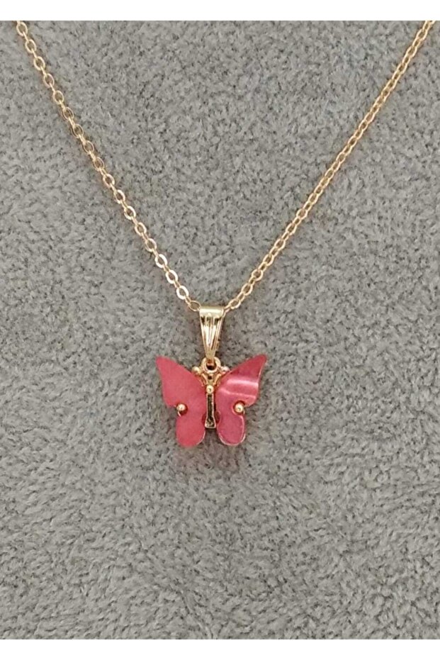 Butterfly Model Red Color Bijouterie Necklace