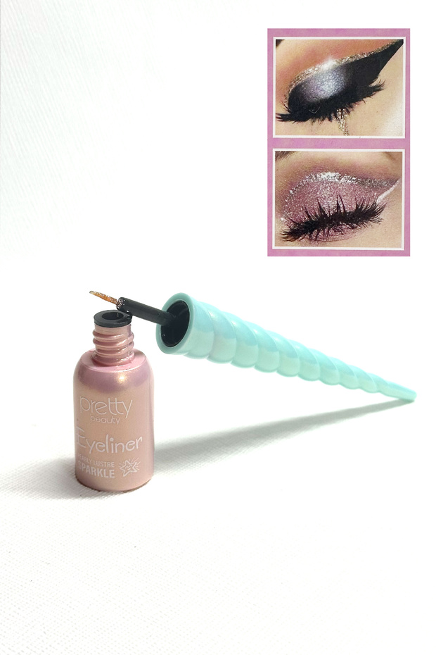Simli Likit Eyeliner Glitter Fırçalı - 1