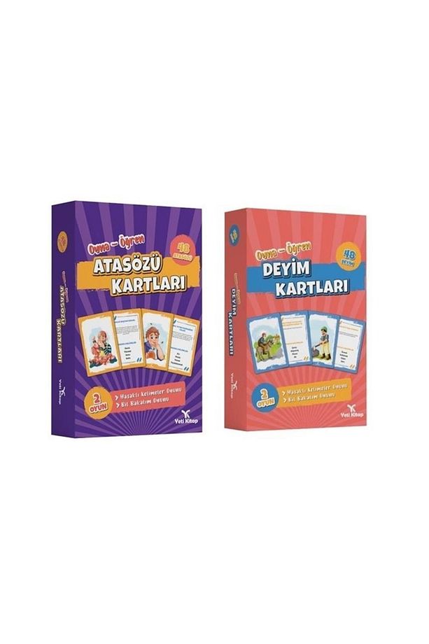 Atasözleri ve Deyimler Oyna Öğren Kartları 48 Atasözü - 48 Deyim - 1