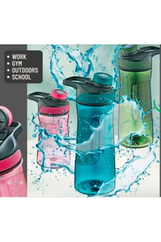 Çevirmeli kapak Spor Okul Ofis süzgeçli Su Matarasi 730ml - 8