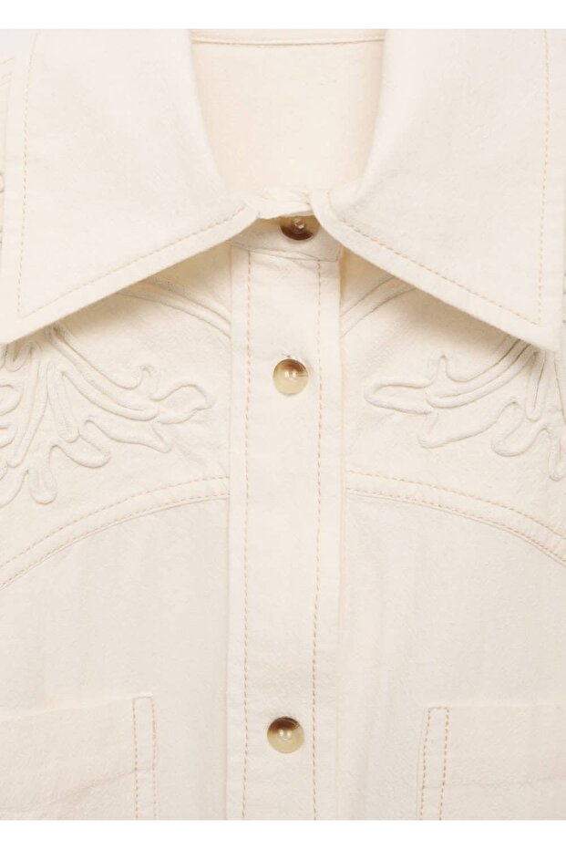Dekoratif dikişli gömlek - 5