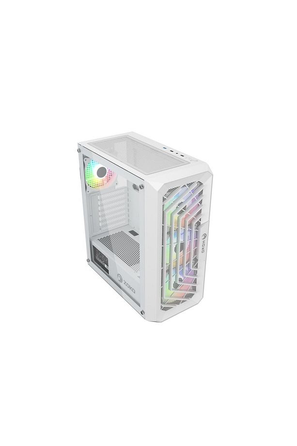 Chiko White 4x12cm ARGB Fan Mesh Panel Temperli Cam Bilgisayar Kasası - 2