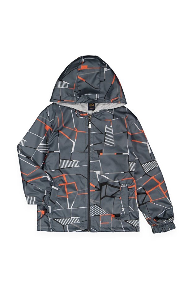 Geometric Patterned Raincoat