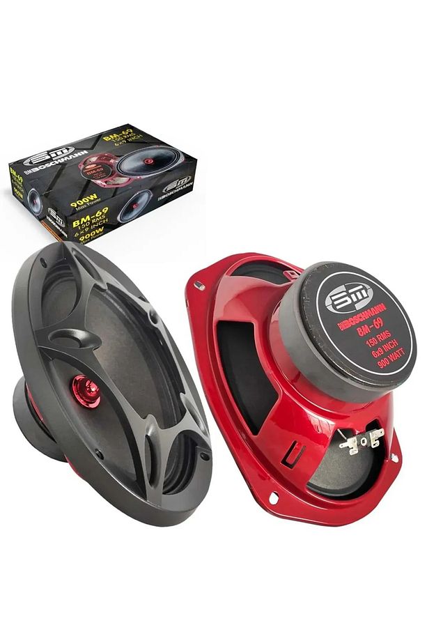 Oval Midrange 900 Watt Kapaklı 2 Adet Boschmann Bm-69 6X9 İnç midrange oto midrange kayık midrange - 1