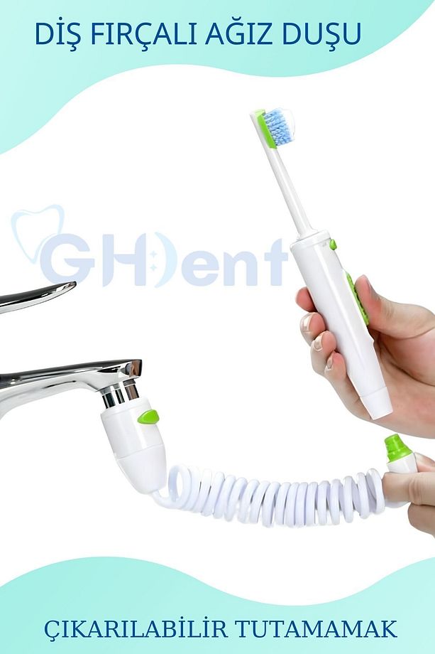SH16 Diş Fırçalı Ağız Duşu 6 Başlıklı Askılıklı Aile Boyu Elektrik Şarj Hazne yok - 7