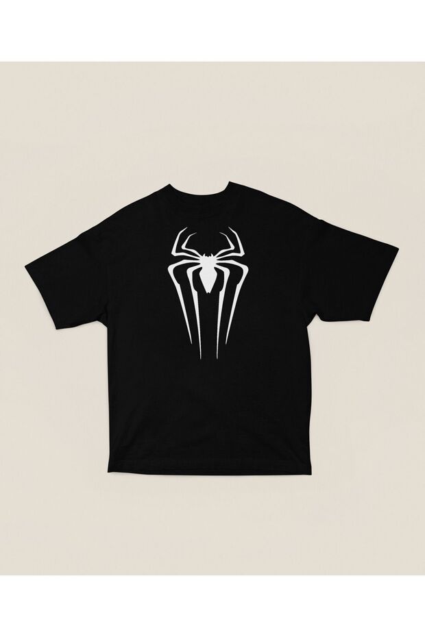 Unisex Spider-man Logo Printed Oversize T-shirt - Marvel Spider-man Design