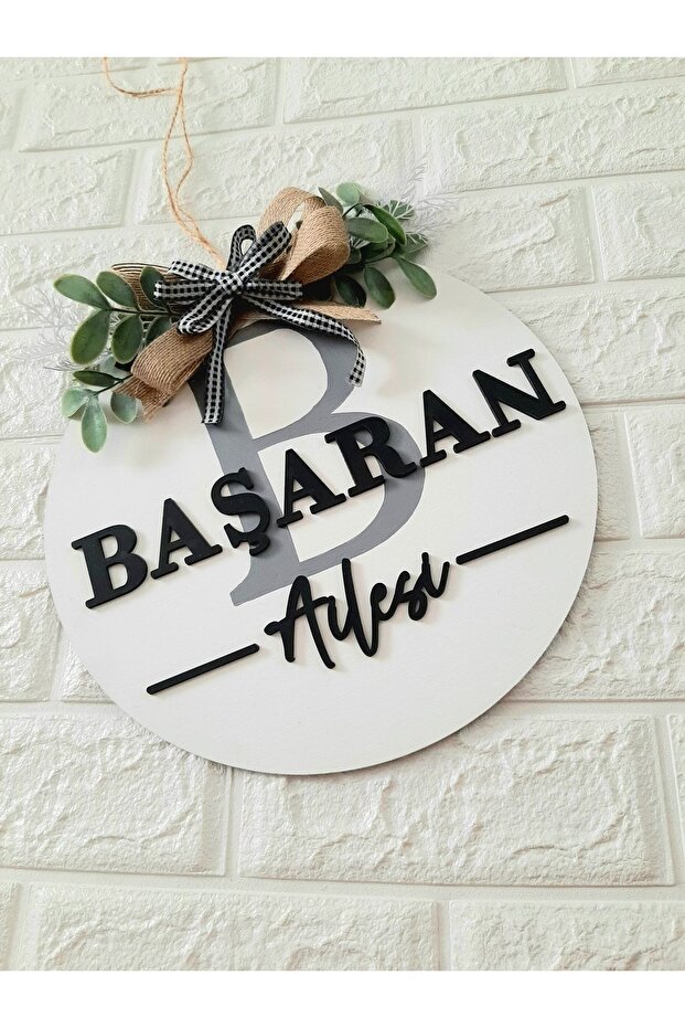 Psacraft Kapı Süsü Ev Hediyesi Isme Özel 30 X 30 Cm - 6