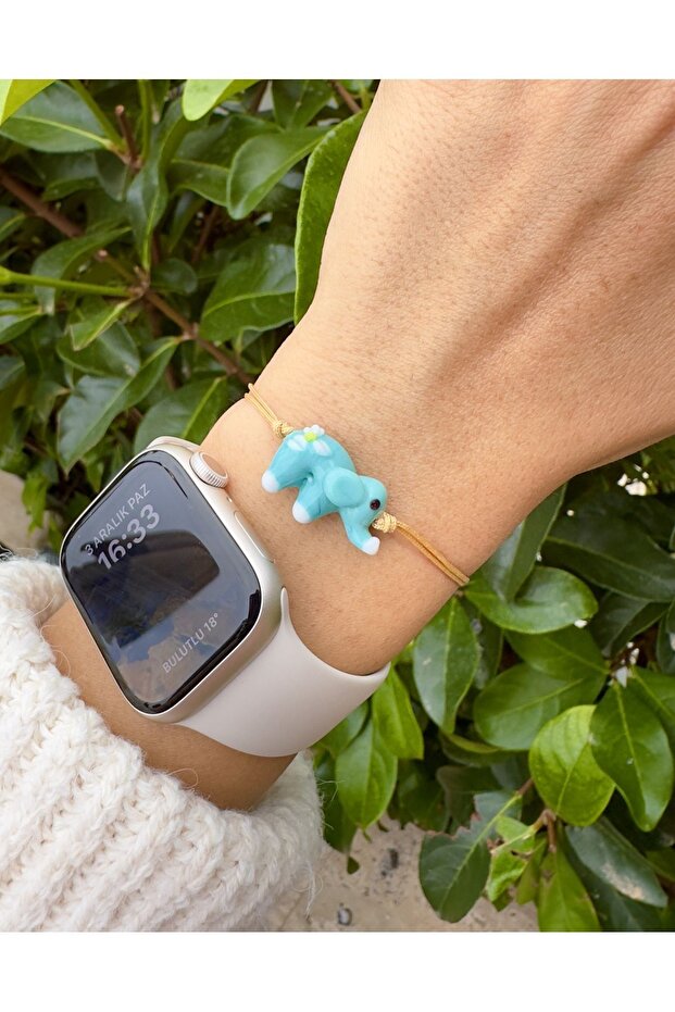 Mint Green Luck Blessings Elephant Bracelet