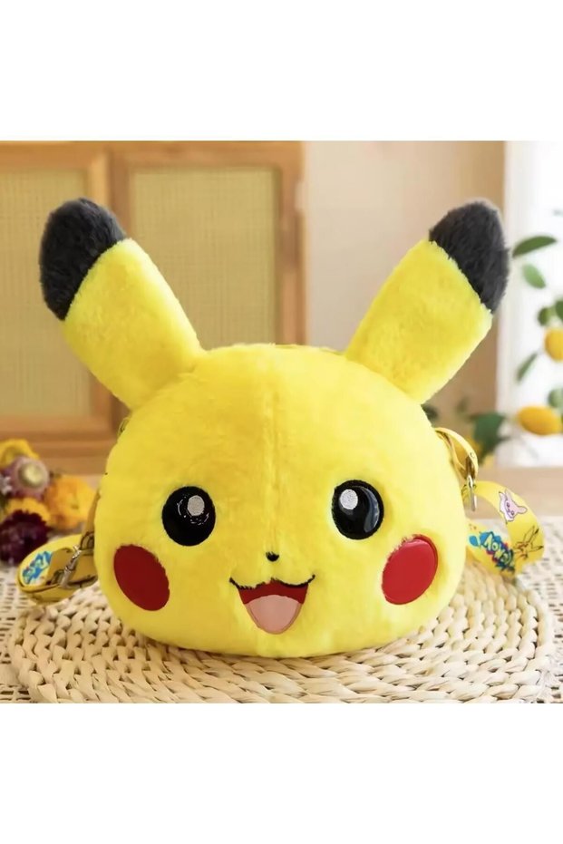 Imported Fabric Anime Figure Pokemon Pikachu Plush Toy Bag Phone Cosmetic Tablet Accessory Bag